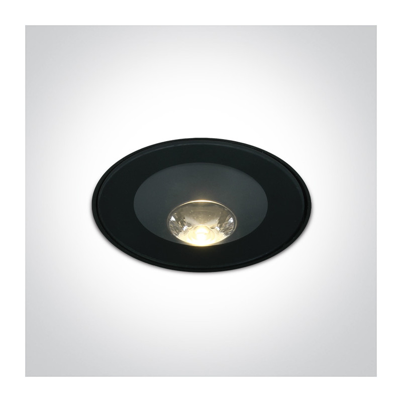 69060/B/W czarny zewnętrzny wpust LED 3000K IP67 6W 100-240V nieściemnialny zasilacz LED w zestawie 