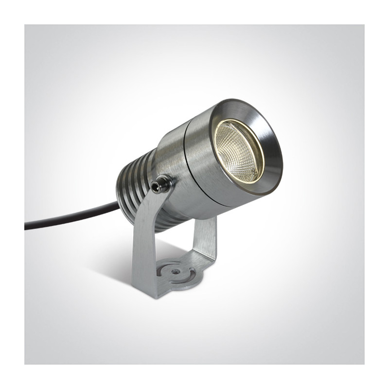 7046/AL/W aluminiowa lamapa ogrodowa LED 3000K 10W IP65 kolec i nieściemnialny zasilacz LED w zestawie 