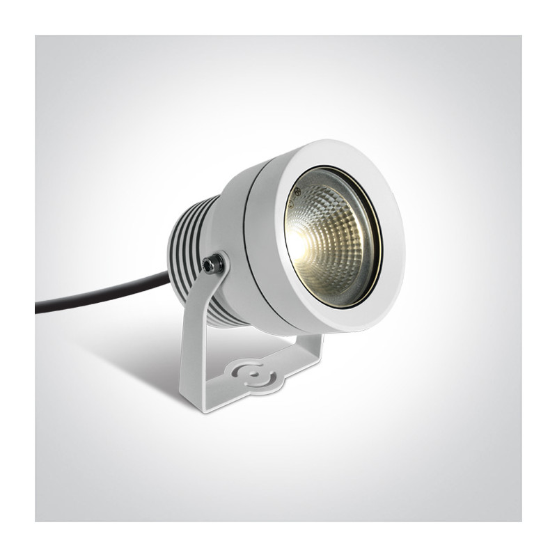 7047/W/W biała lampa ogrodowa LED 3000K 20W IP65 kolec i nieściemnialny zasilacz LED w zestawie  