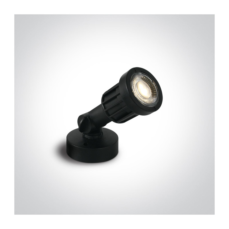 7070/W czarna lampa ogrodowa LED 3000K 5W IP65 kolec i nieściemnialny zasilacz LED w zestawie